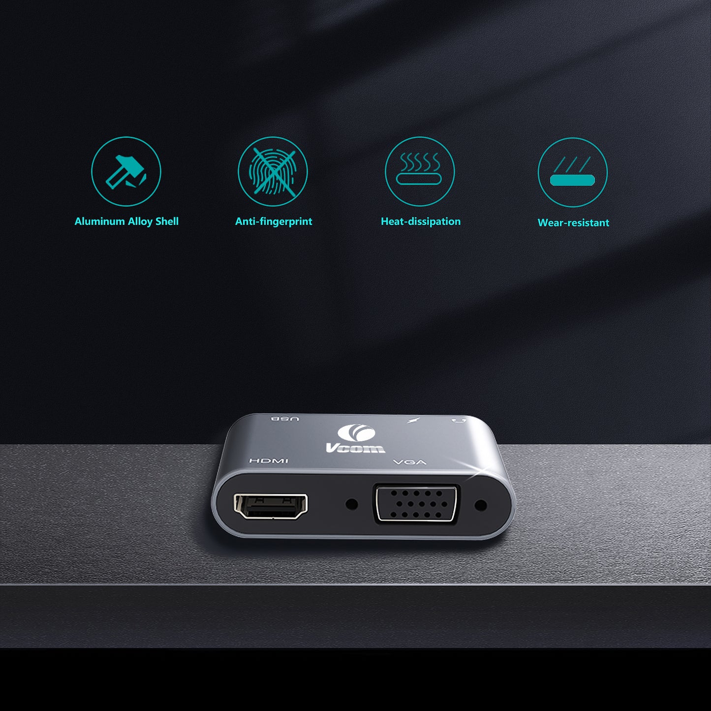 VCOM 5-in-1 VAG Adapter USB-C Hub