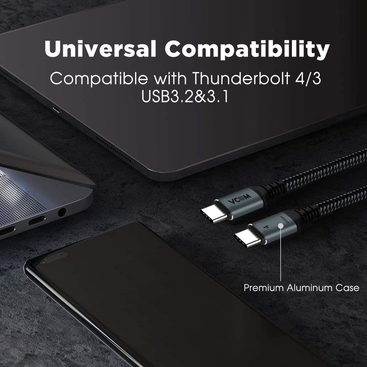 VCOM USB4 Cable for Thunderbolt 4 Cable