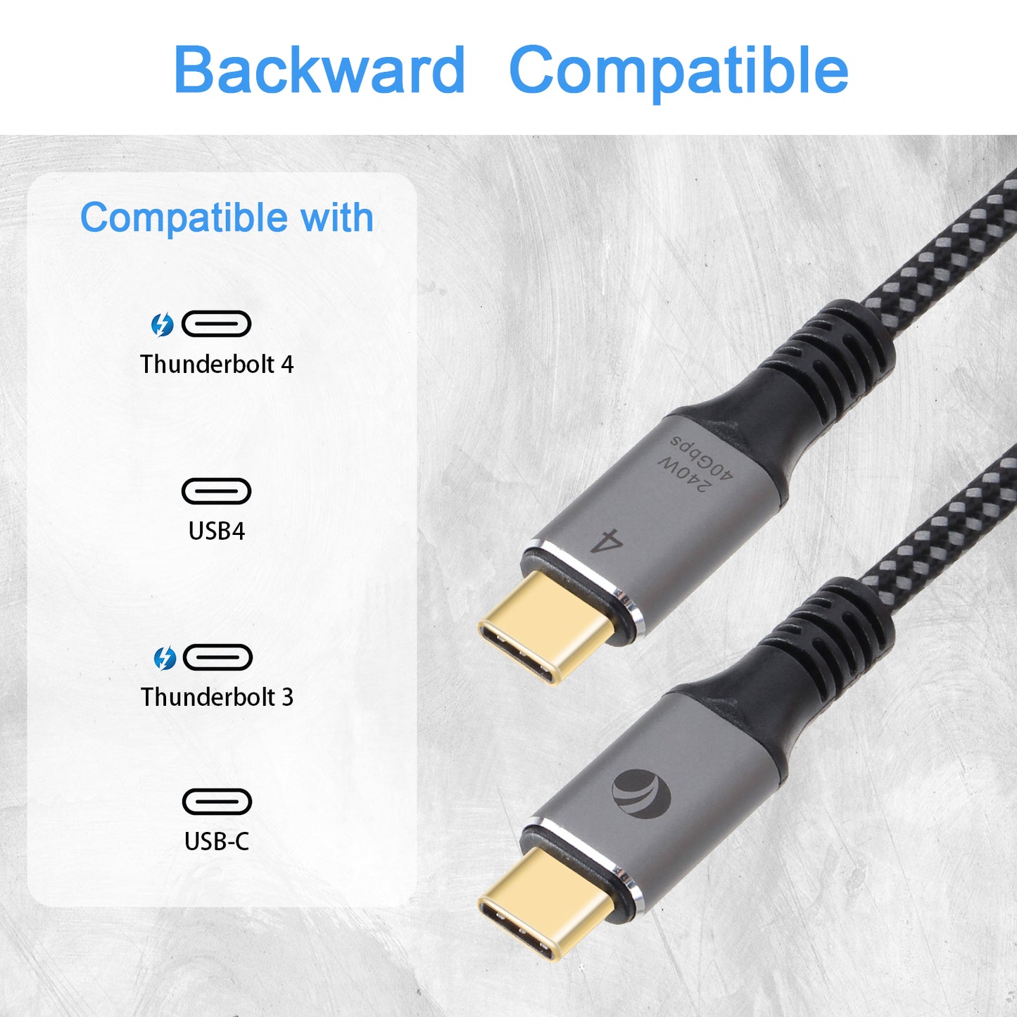 VCOM USB4 Cable 240W Thunderbolt 4 Cable