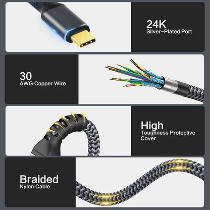 VCOM USB4 Cable 240W Compatible with Thunderbolt 3 Device