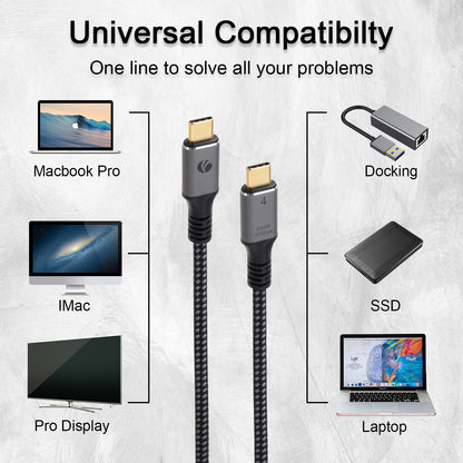 VCOM USB4 Cable 240W Thunderbolt 4 Cable