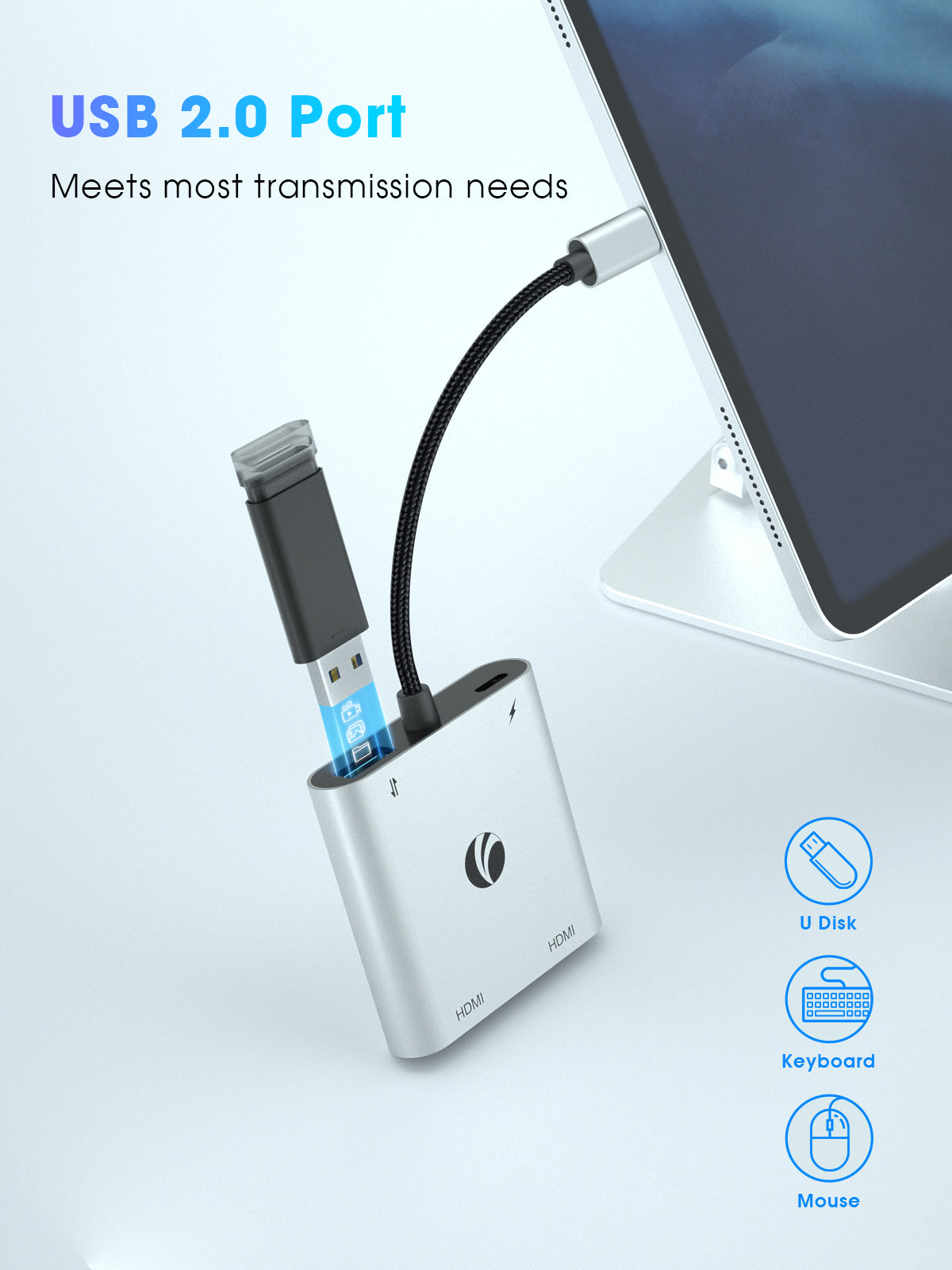 VCOM 4-in-1 Dual HDMI USB-C Hub