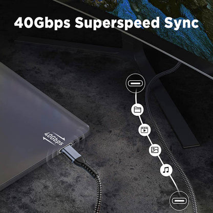 VCOM Right Angle USB4 Cable for Thunderbolt 4/3