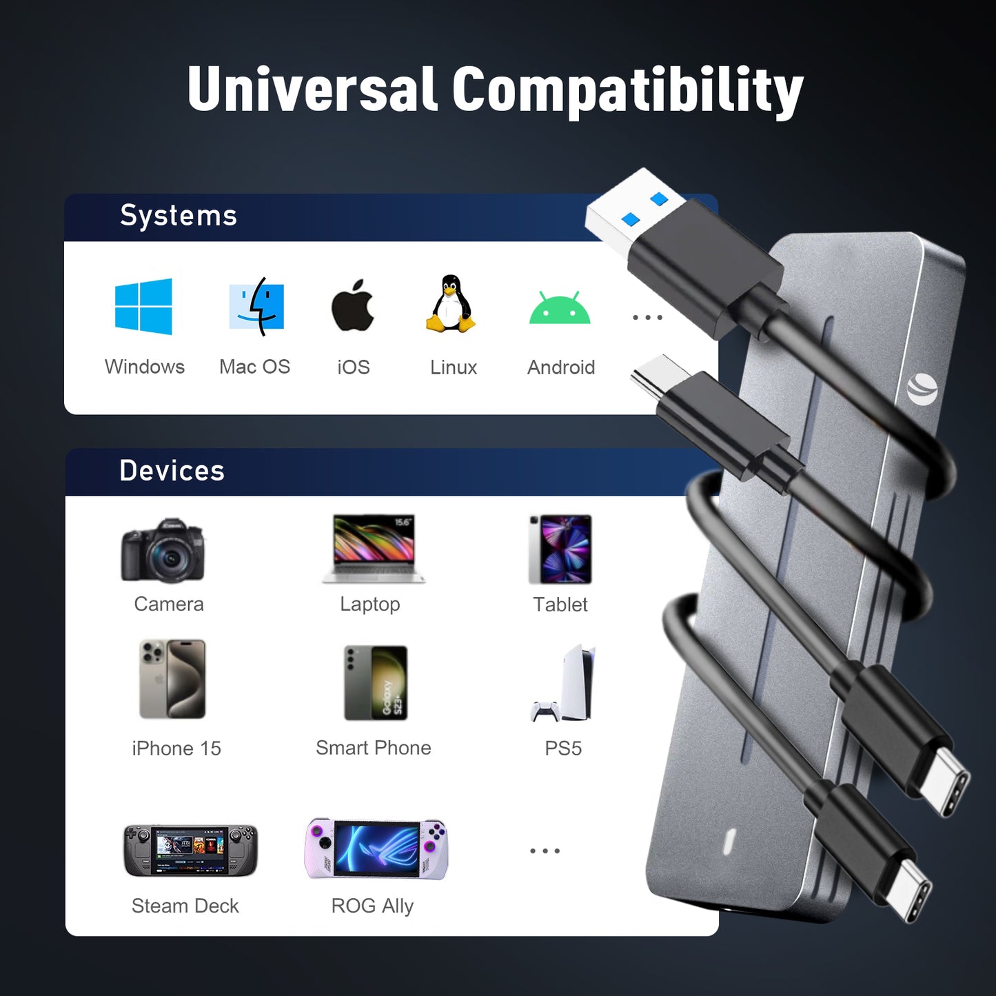 VCOM SSD Enclosure for M.2 NVME