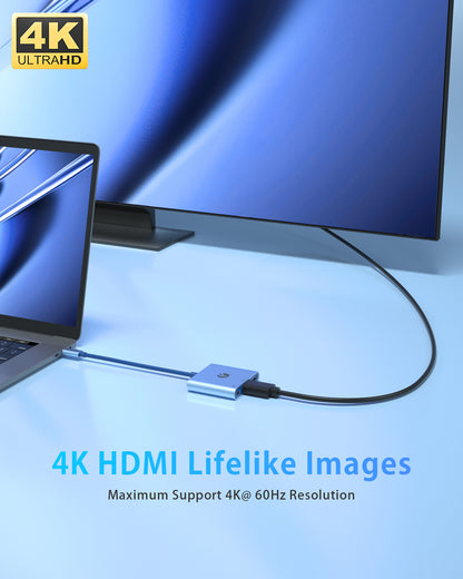 VCOM 3-in-1 4K HDMI USB-C Hub