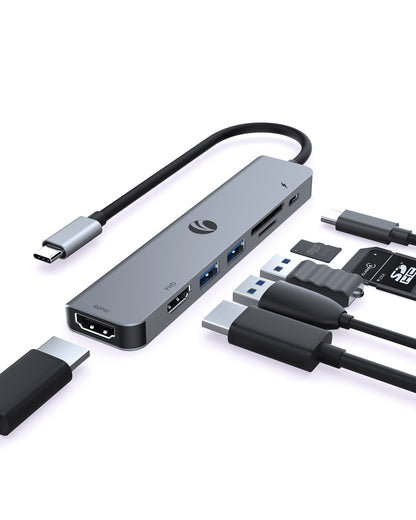 CUE39-VCOM 7-in-1 Dual Monitor Dock USB-C Hub