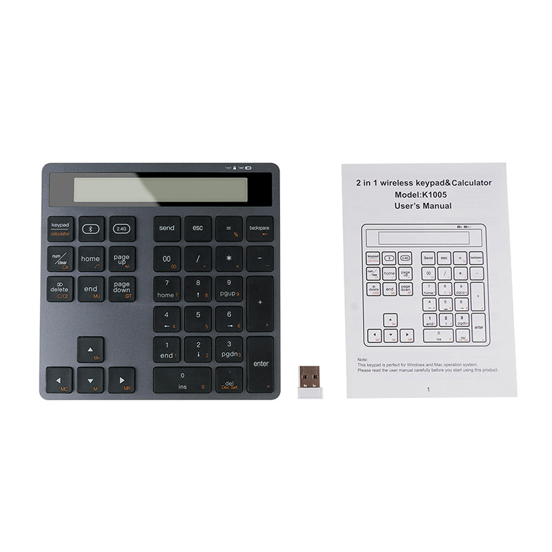 VCOM  BT & 2.4G  2-in-1 Dual-Mode Keyboard Calculator