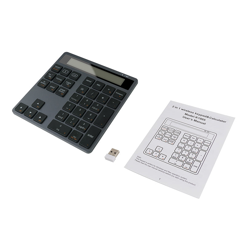 VCOM  BT & 2.4G  2-in-1 Dual-Mode Keyboard Calculator