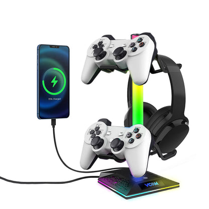 VCOM RGB Gaming Headphones Stand with USB Ports (10 Light Modes)