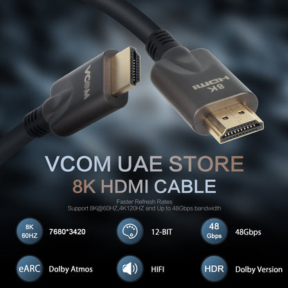 VCOM 8K HDMI 2.1 Cable 48Gbps