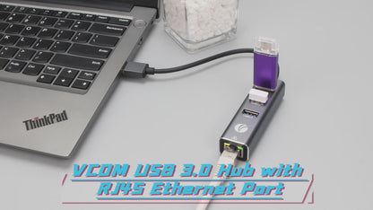 VCOM 4-in-1 Ethernet Adapter USB 3.0 Hub