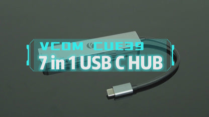 CUE39-VCOM 7-in-1 Dual Monitor Dock USB-C Hub