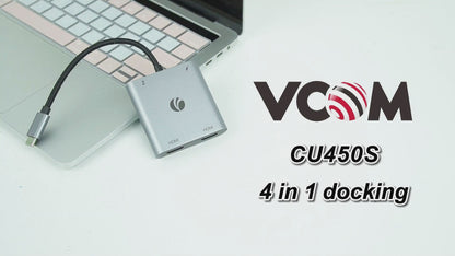 VCOM 4-in-1 Dual HDMI USB-C Hub